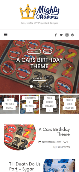 Mighty Mamma website screenshot