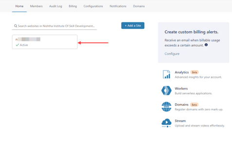 Select Cloudflare Zone