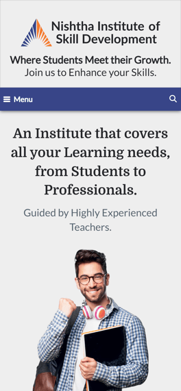 Nishtha Institute of Skill Development website screenshot