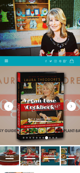 Jazzy Vegetarian website screenshot